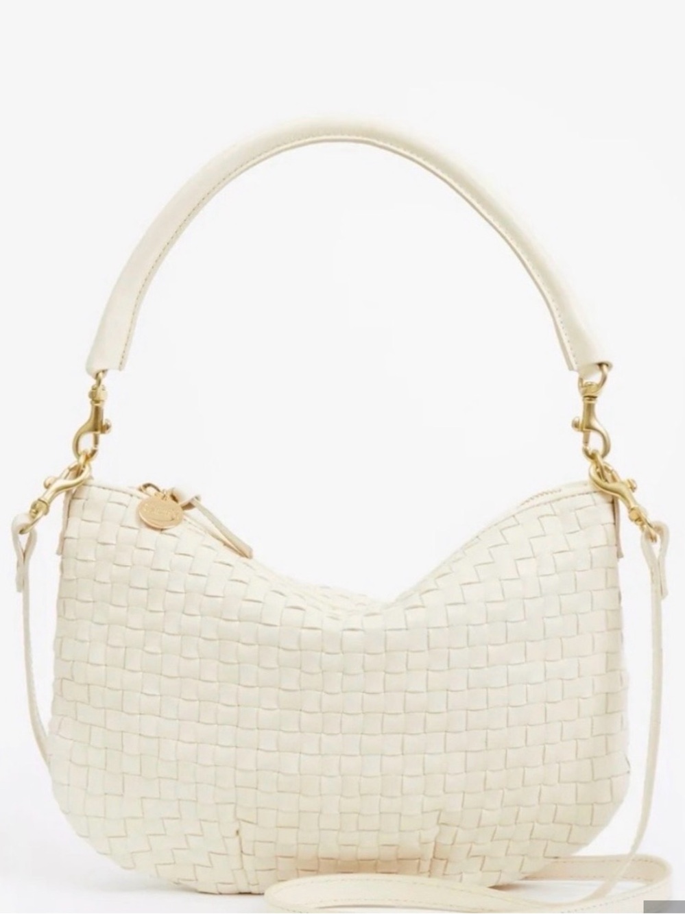 Clare V Petit Moyen Bag in Woven Cream